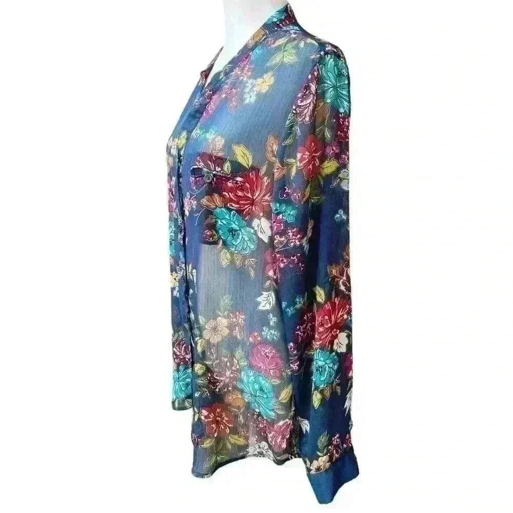 KUT from the Kloth blue floral blouse (approx. size M see measurements) - Picture 2 of 6